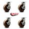 Service Caster 10 Inch Heavy Duty High Temp Phenolic Swivel Caster Set with Brakes SCC, 4PK SCC-KP92S1030-PHRHT-SLB-4 - alternate 4